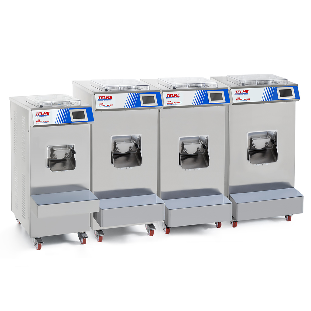 Professional vertical batch freezers with touch screen Telme Ecogel T